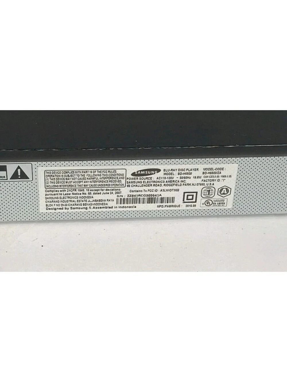 Samsung BD-H6500 Smart 3D Blu-ray Player W/ Remote Wi-Fi 1080p  BD-H6500/ZA